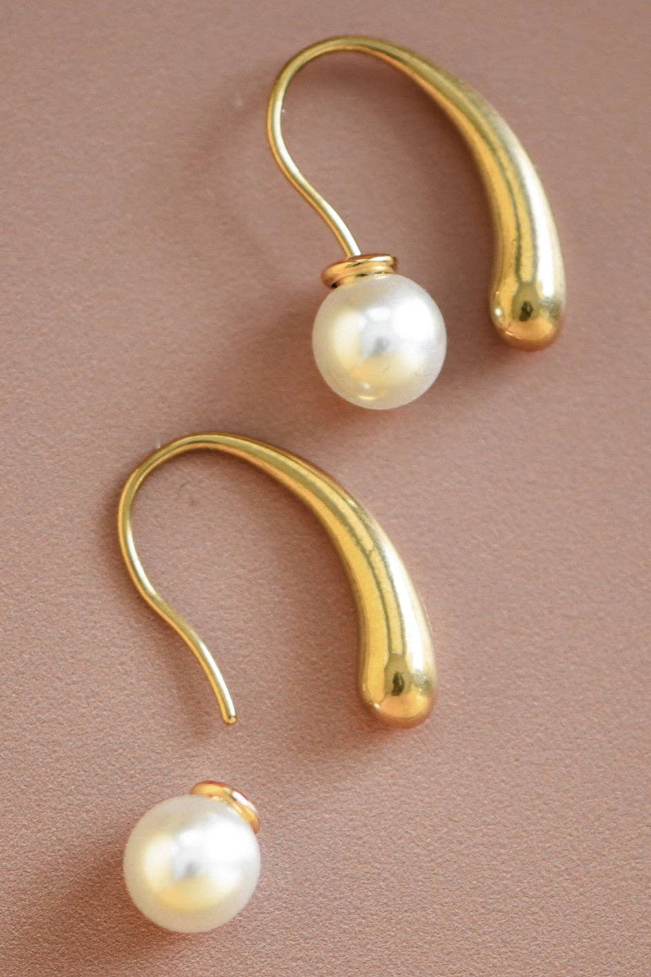 18K Gold Plated Waterproof Stainless Steel Hoop Earrings - 7167: S0OX3T7167 Gold