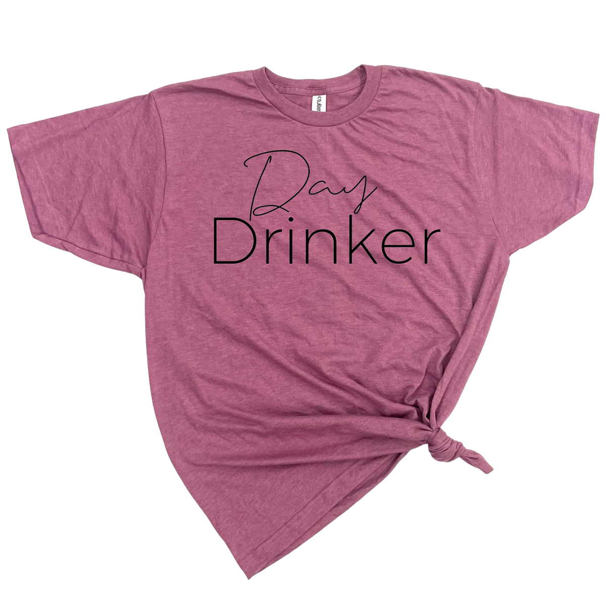DAY DRINKER T-SHIRT: HEATHER CASSIS BLK INK / XX-LARGE