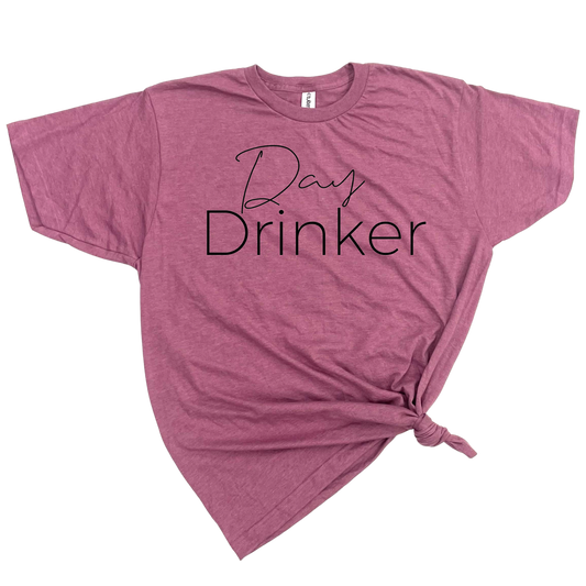 DAY DRINKER T-SHIRT: HEATHER CASSIS BLK INK / XX-LARGE