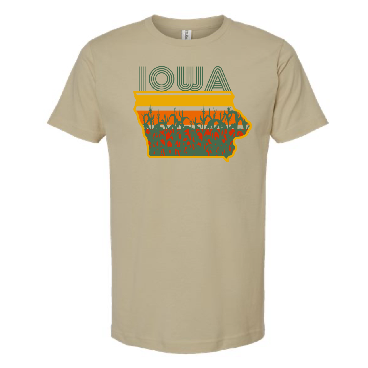 IOWA RETRO  / UNISEX T-SHIRT Multi Color Print : Athletic Heather / XL