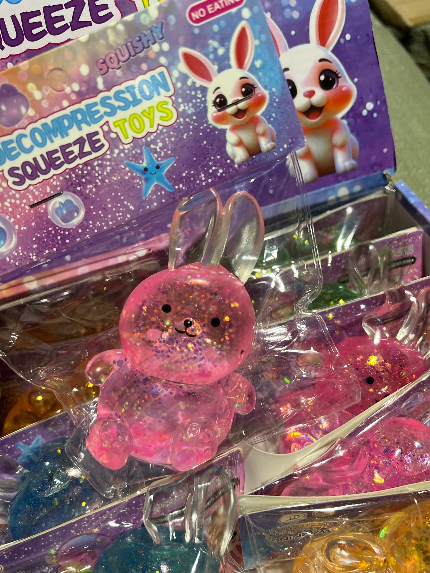 Sugar Squeeze Glitter Bunny 12pc - A104