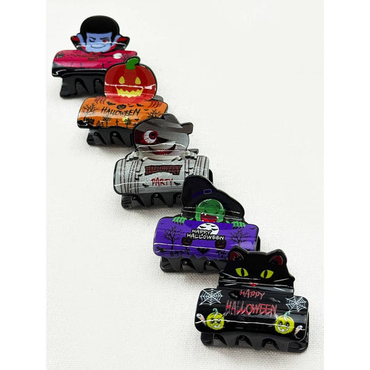 Halloween Theme Mini Hair Claw Clip: MIX COLOR / ONE(12)