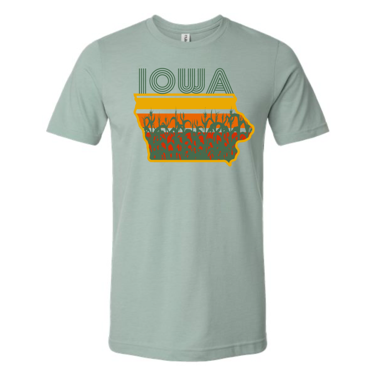 IOWA RETRO  / UNISEX T-SHIRT Multi Color Print : Athletic Heather / XL