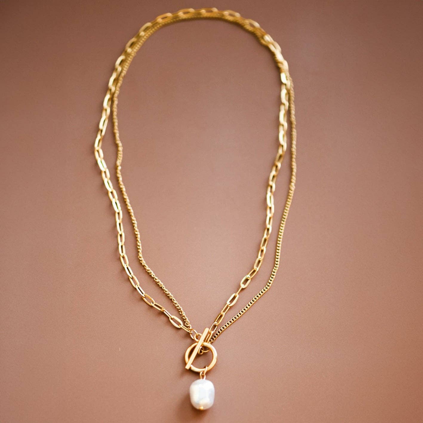 18K Gold PVD Plated Waterproof Stainless Steel Chain Necklace - 6860: S0OX3T6860