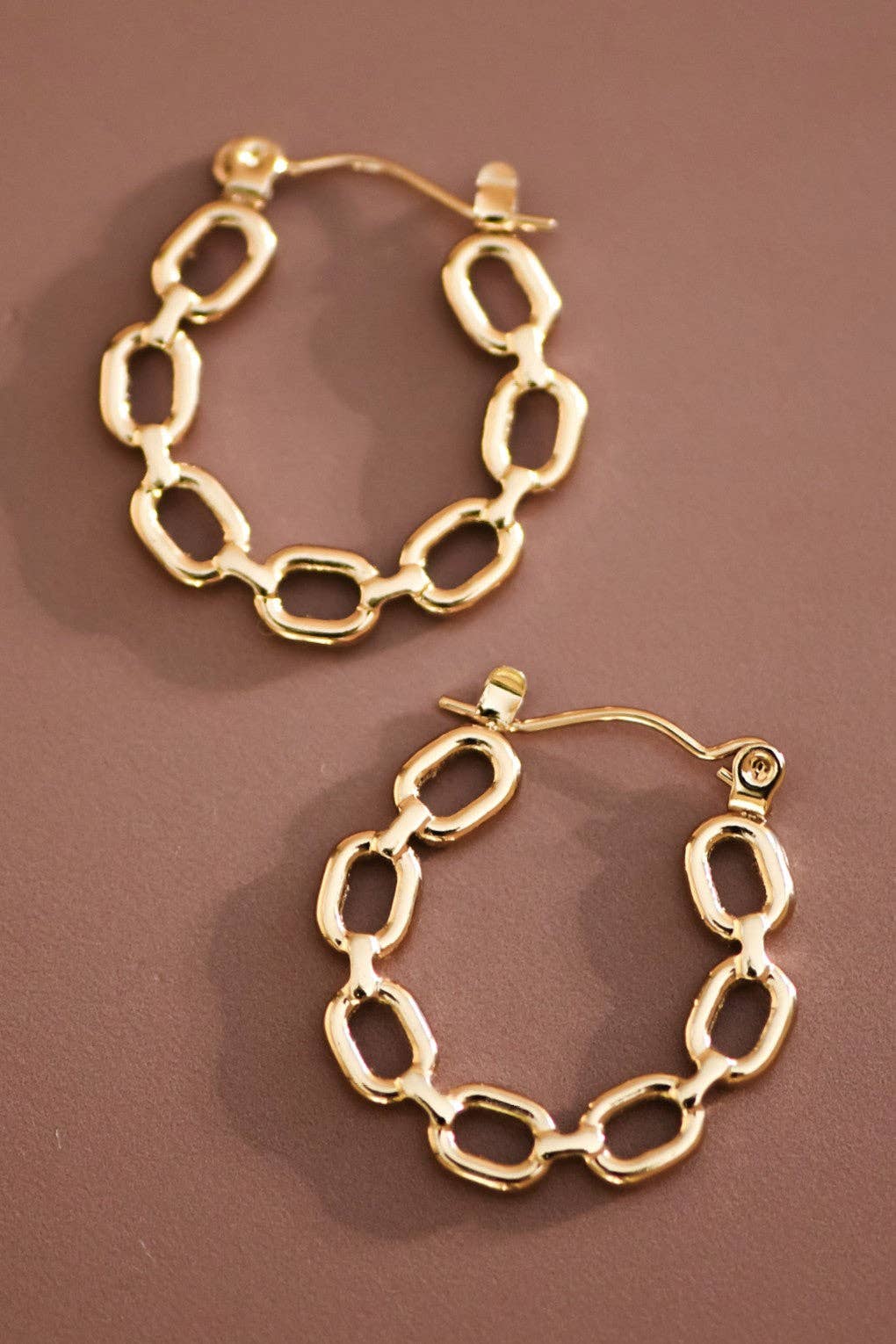 18K Gold Plated Waterproof Stainless Steel Hoop Earrings - 7659: S0OX3T7659