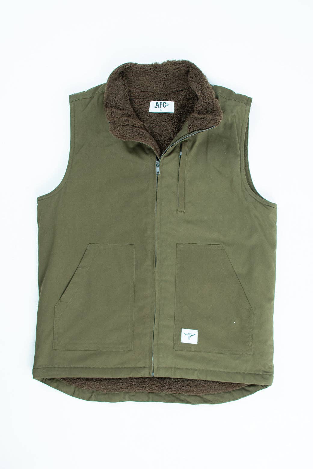 AFC Sherpa Lined Adult Vest - Forest Green: Forest Green