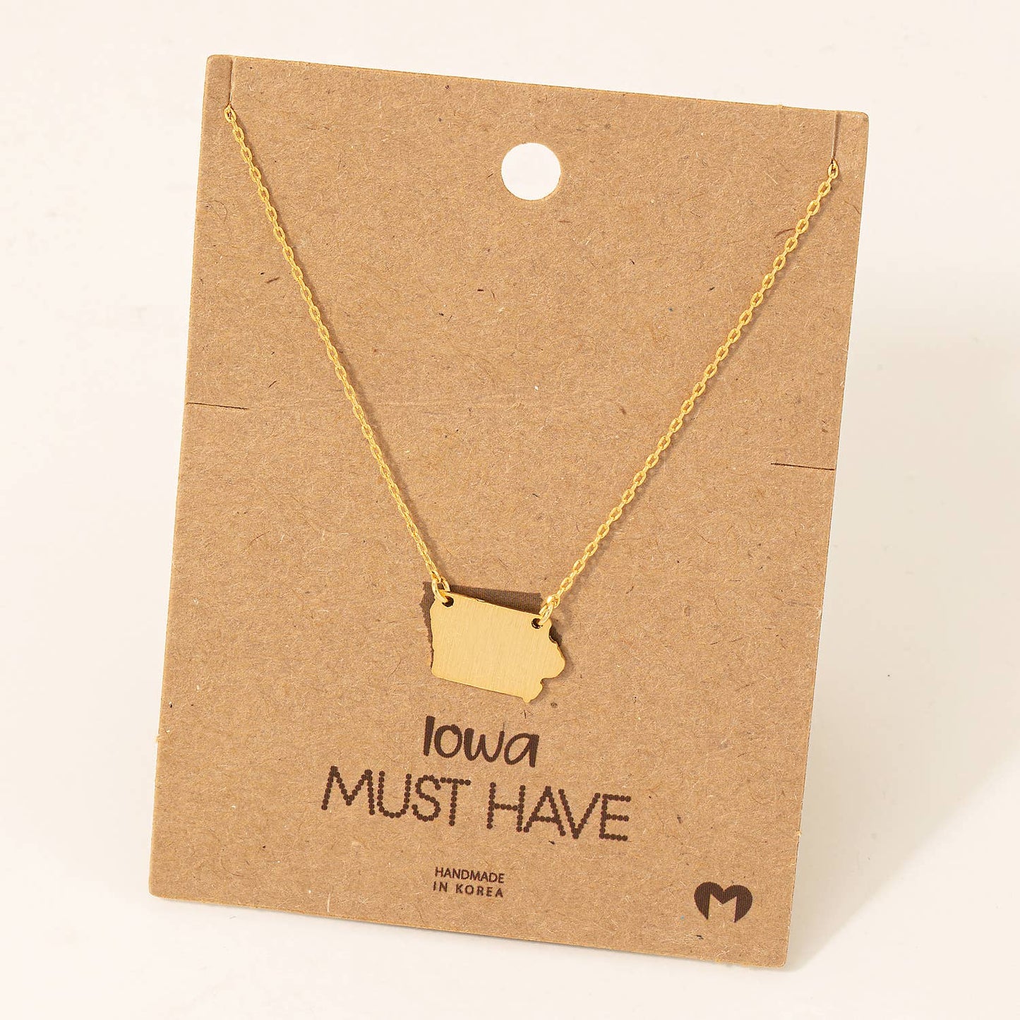 Iowa State Pendant Necklace: S