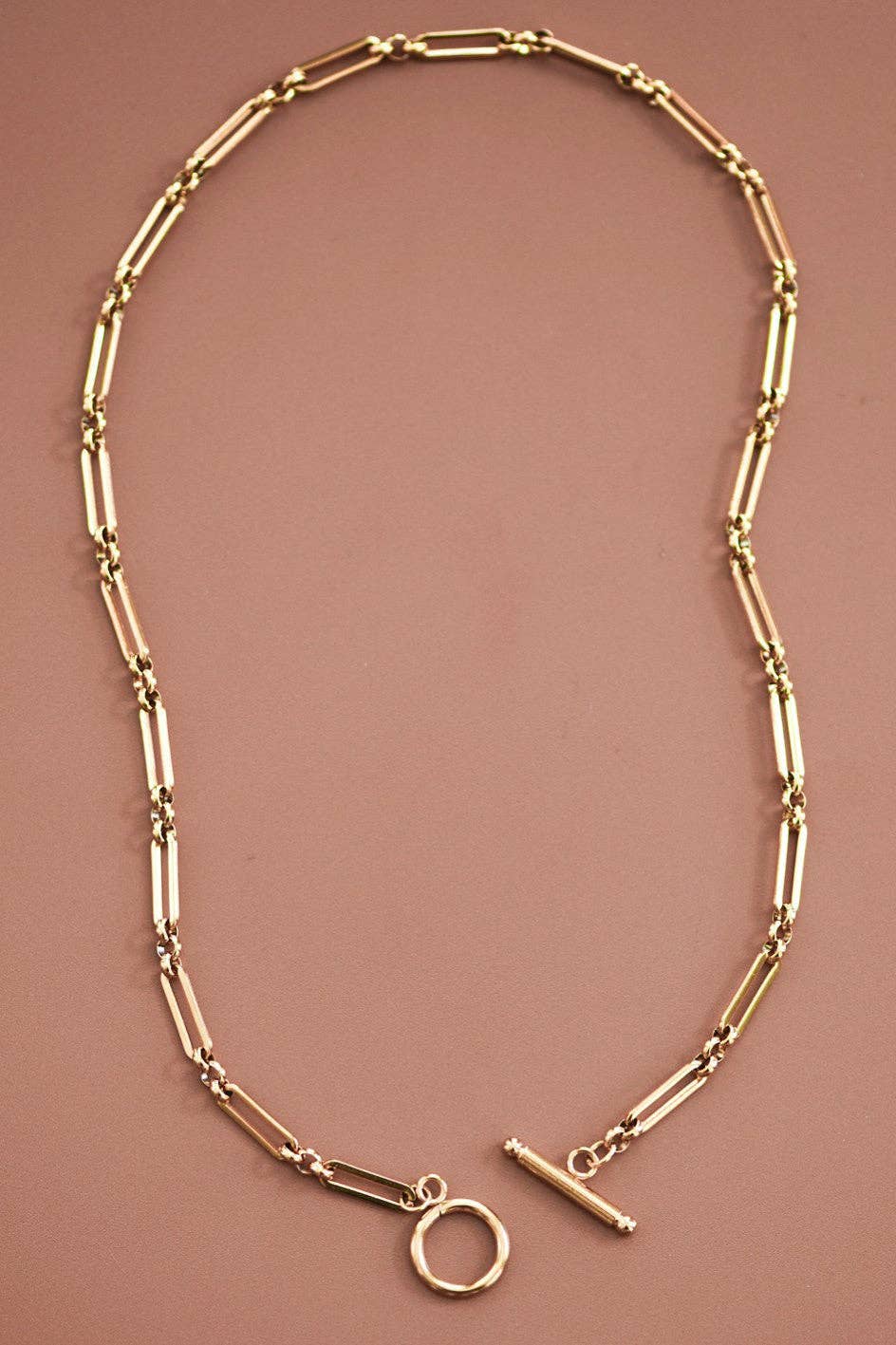 18K Gold PVD Plated Waterproof Stainless Steel Chain Necklace - 7477: S0OX3T7477