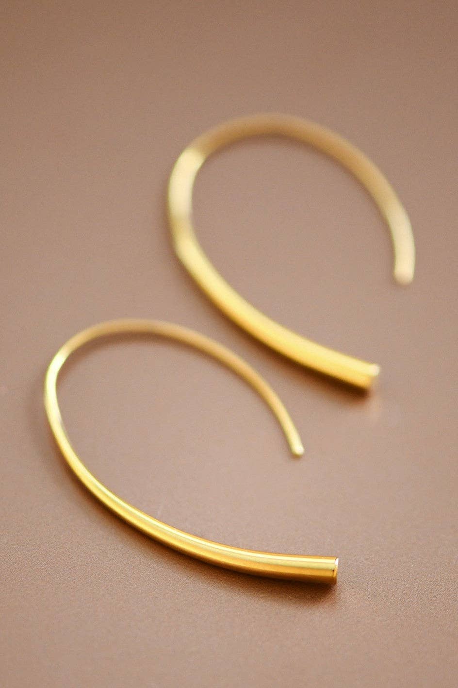 18K Gold PVD Plated Waterproof Stainless Steel Hoop Earrings - 7063: S0OX3T7063