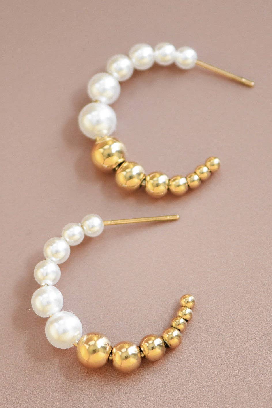 18K Gold Plated Waterproof Stainless Steel Hoop Earrings - 7131: S0OX3T7131