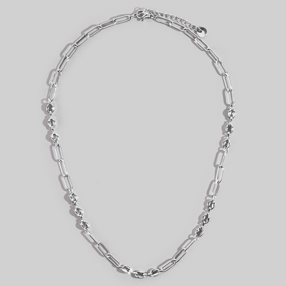 Gold Dipped Paperclip Mariner Chain Necklace: SGD