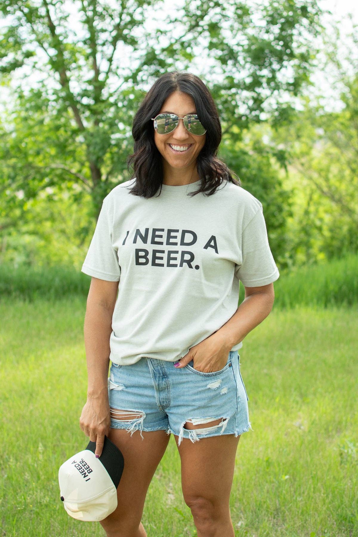 Western 'I Need A Beer.' Graphic Tee