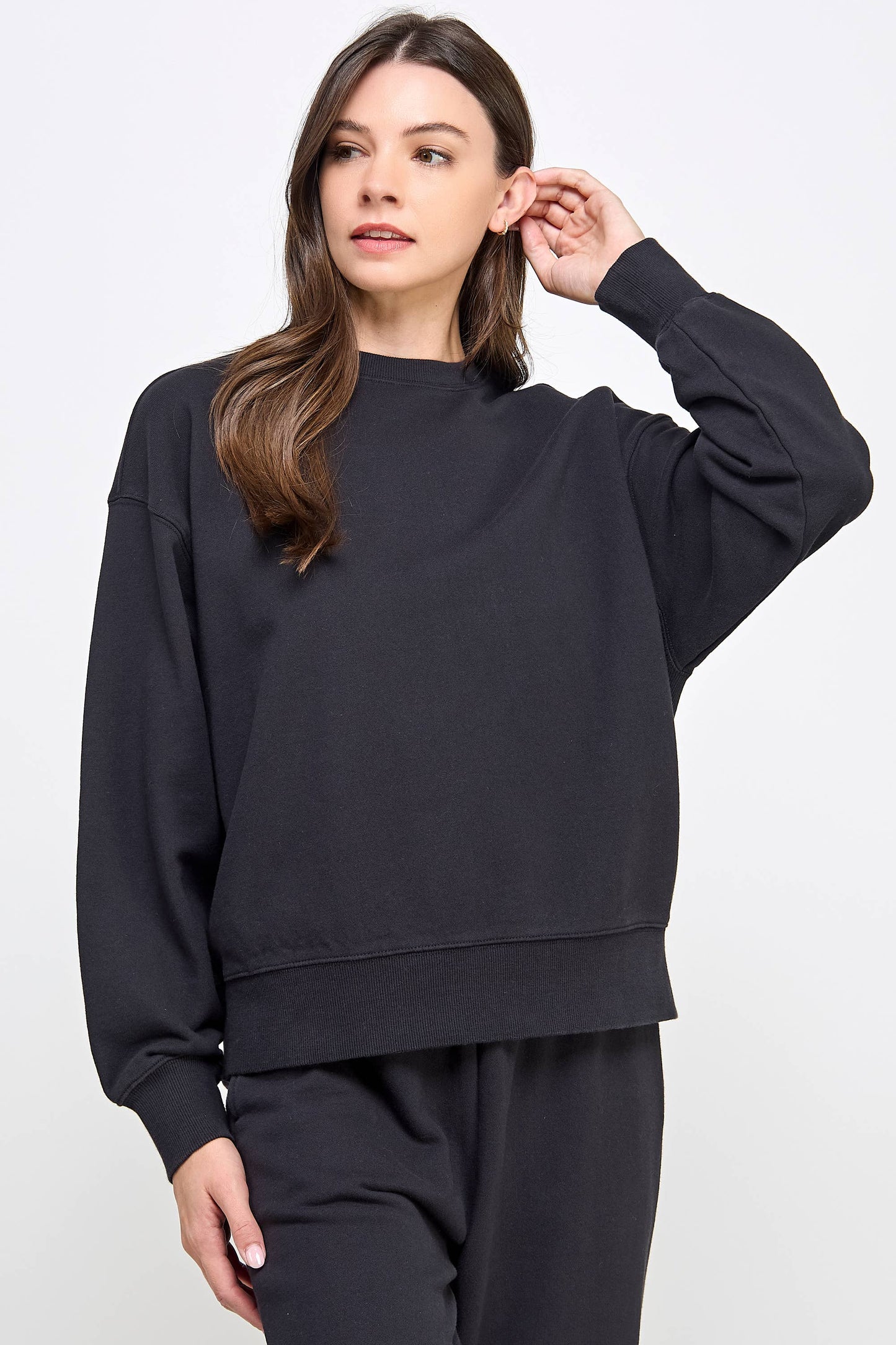 P9004T EVERYDAY SOFT FRENCH TERRY SWEATSHIRT: Gray / SMALL