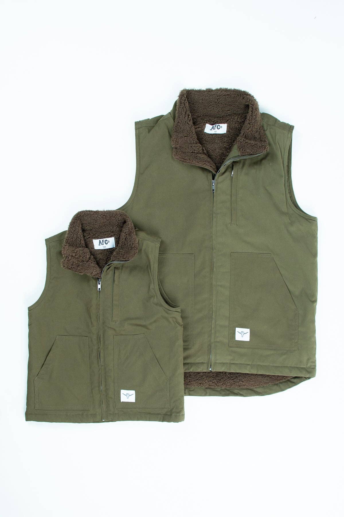 AFC Sherpa Lined Adult Vest - Forest Green: Forest Green