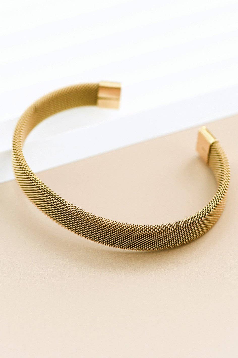 18K Gold Plated Waterproof Stainless Steel Cuff - 6984: S0OX3T6984 Gold