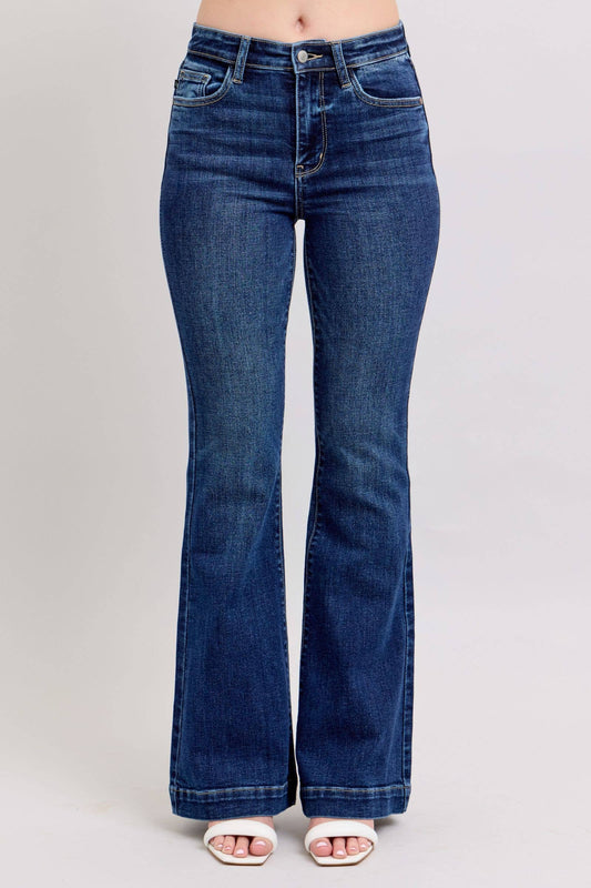 Judy Blue High Waist Dark Wash Trouser Flare: