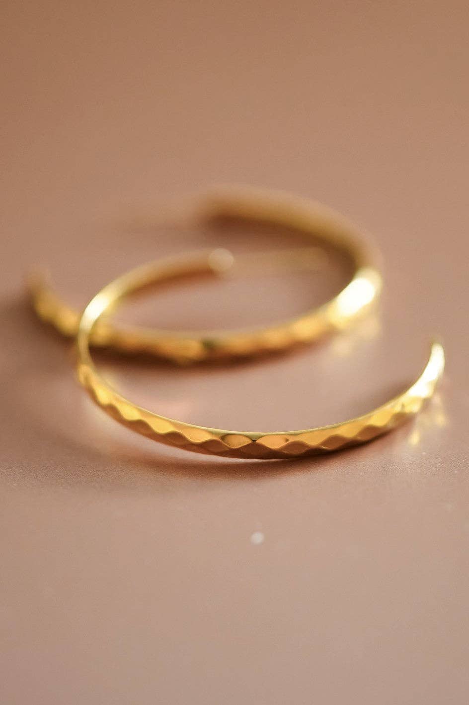 18K Gold PVD Plated Waterproof Stainless Steel Hoop Earrings - 7130: S0OX3T7130