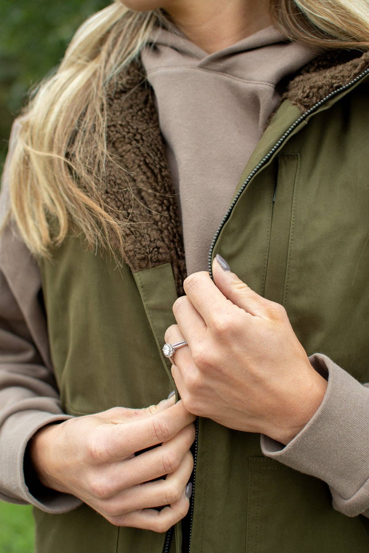 AFC Sherpa Lined Adult Vest - Forest Green: Forest Green